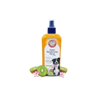 Arm & Hammer for Pets Super Deodorizing Spray for Dogs | Best Odor Eliminating Spray for All Dogs & Puppies | Fresh Kiwi Blossom Scent That Smells Great, 8 Ounces